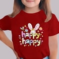 thumbnail image 1 of Amidoa Crewneck Girls Short Sleeve Cute Easter Summer Graphic Shirts Pullover Tees, 1 of 5