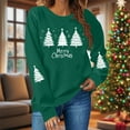 thumbnail image 1 of Amidoa Crewneck Women's Sweatshirt Green Christmas Long Sleeve Sweatshirts Pullover Graphic Trendy Tops for Women 2025 L, 1 of 6