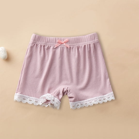 Amidoa Elastic Waist Girl Shorts Solid Color High Waisted Leggings Summer Cotton Casual Shorts