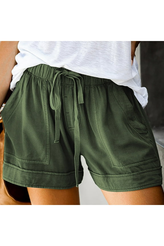 Elastic Waist Shorts for Women Summer Drawstring Shorts Jogging Pants for Women