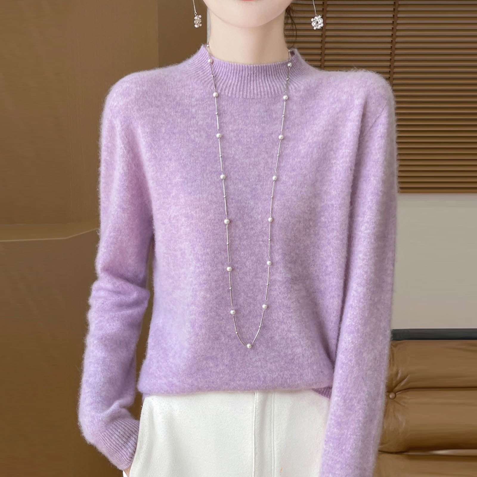 Long Sleeve Fleece Sweatshirt Soft Pink