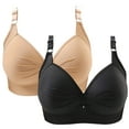 thumbnail image 1 of Amidoa Full Coverage Bra for Women Heavy Breast Adjustable Straps 2 Pcs Bra Bras L, 1 of 6