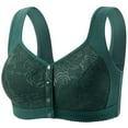 thumbnail image 1 of Amidoa Full Coverage Bras for Older Women Large Bust Green Front Closure Embroidered Bra Brasieres for Womens L, 1 of 3