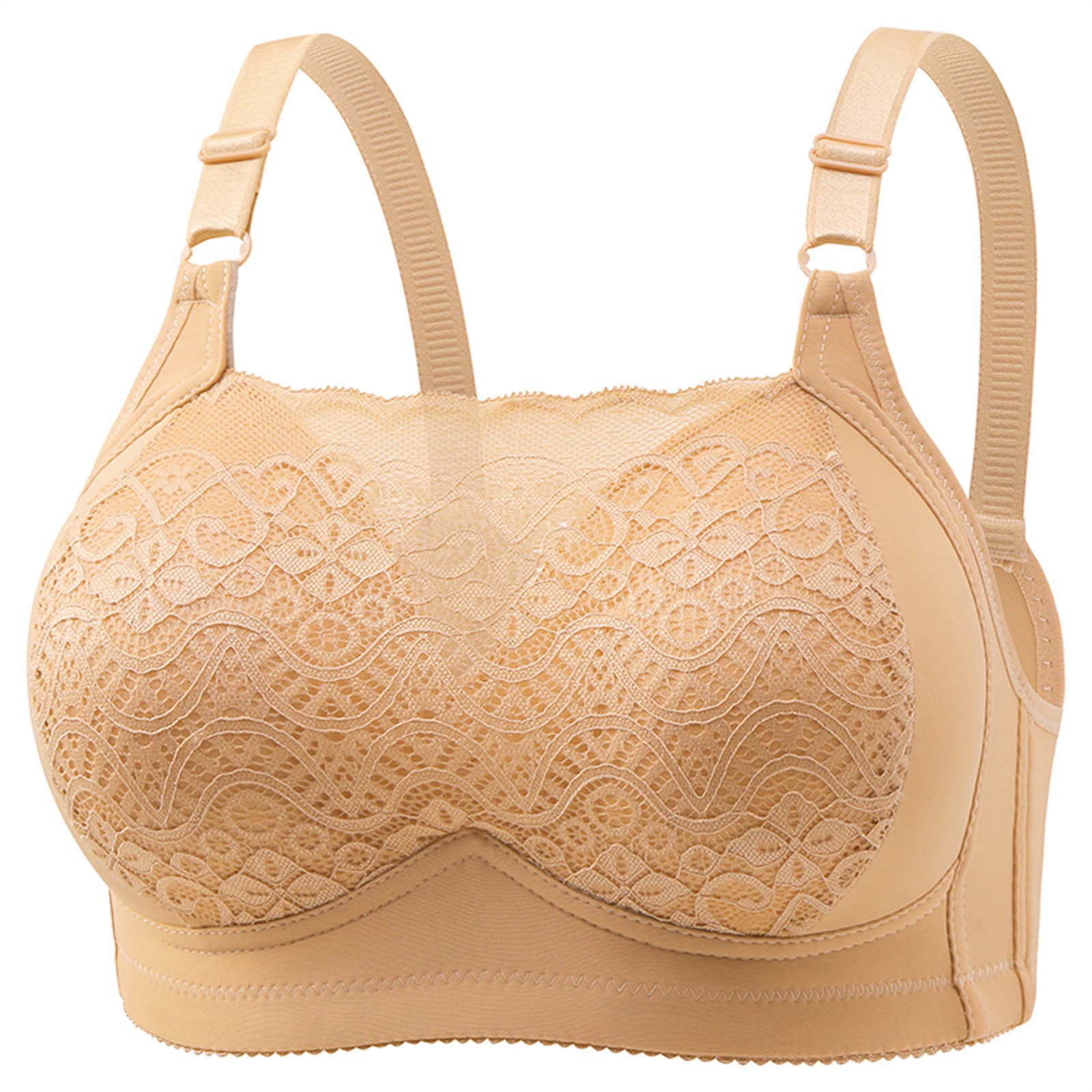 Amidoa Full Coverage Push up Bras for Women WireFree Large Bust Bras