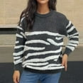 thumbnail image 1 of Amidoa Funny Sweaters for Women Long Sleeve Gray Plus Size Graphic Pullover Chunky Sweaters Womens Cardigan Sweaters M, 1 of 5