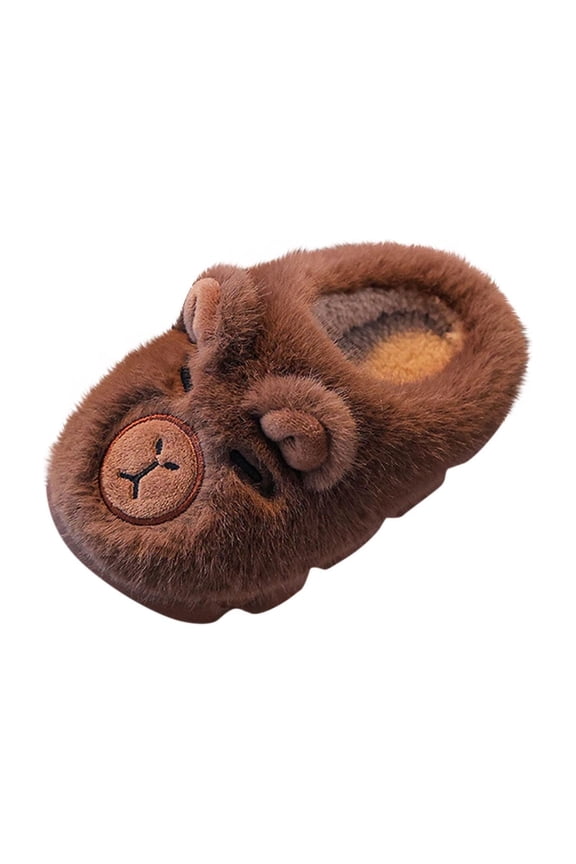 Furry Slipper Womens House Funny Bronze Winter Indoor Comfortable Non Slip Slippers Clogs Women 44