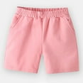 thumbnail image 1 of Amidoa Girl Shorts Solid Color Elastic Waist Summer Baggy Casual Shorts, 1 of 5