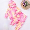 thumbnail image 1 of Amidoa Girls 2 Piece Outfits Fall Winter Clothes Long Sleeve Hooded Sweatshirt and Casual Pants Kids Clothing Sets Size Pink 4 Years, 1 of 6