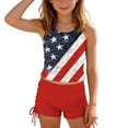 thumbnail image 1 of Amidoa Girls 2 Piece Outfits Summer Clothes Cute Graphic Tank Top and Casual Swimming Trunks Suit Kids Clothing Sets Red Size 14, 1 of 9