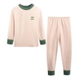 thumbnail image 1 of Amidoa Girls 2 Piece Outfits Summer Clothes Long Sleeve Soft T Shirts and Casual Shorts Kids Clothing Sets Beige Size 16, 1 of 2
