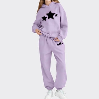 Amidoa Girls 2 Piece Outfits Summer Clothes Soft Solid Color Print Long Sleeve T Shirts and Casual Shorts Kids Clothing Sets Purple Size 10T