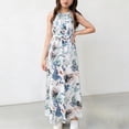 thumbnail image 1 of Amidoa Girls A Line Dress Sleeveless Dresses Summer Midi Casual Print Sundress for Little Girl, 1 of 9