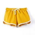 thumbnail image 1 of Amidoa Girls Athletic Shorts Elastic Waist Baggy Shorts Quick Dry Running Shorts Yellow Size 10, 1 of 3