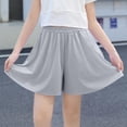 thumbnail image 1 of Amidoa Girls Athletic Shorts High Waisted Baggy With Pockets Elastic Waist Shorts Running Quick Dry Shorts Gray Size 4T, 1 of 4