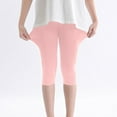 thumbnail image 1 of Amidoa Girls Capri Leggings Stretch Athletic Cropped Pants Basic Soft Casual Pants Pink 10 Years, 1 of 6