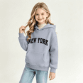 thumbnail image 1 of Amidoa Girls Graphic Hoodie Pullover Hooded Sweatshirt Fleece Oversized Kids Cute Hoodies With Pocket Gray Size 5-6Years, 1 of 6