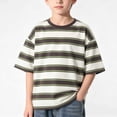thumbnail image 1 of Amidoa Girls Short Sleeve Cotton Cute T-Shirts Soft Casual Kids Summer Tops Crewneck Tees Green Size 3T, 1 of 5