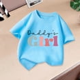thumbnail image 1 of Amidoa Girls Short Sleeve Crewneck Graphic Cotton T-shirt Casual Cute Soft Summer Tee,Blue,10-11 Years, 1 of 7