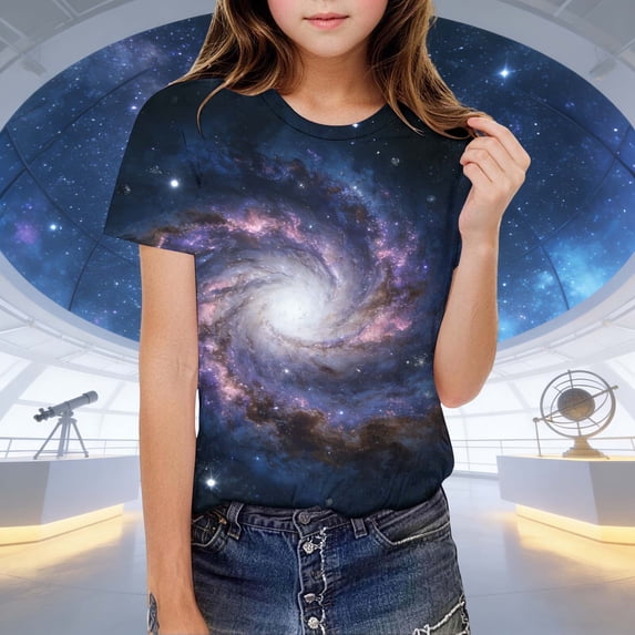 Amidoa Girls Short Sleeve Crewneck Graphic T-shirt Soft Cute Summer Casual Tops Multicolor,13 Years