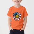 thumbnail image 1 of Amidoa Girls Short Sleeve Cute Graphic 4th of July T-Shirts Tops Kids Soft Casual Summer Crewneck Tees Coffee Size 2T, 1 of 6
