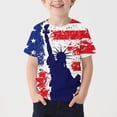 thumbnail image 1 of Amidoa Girls Short Sleeve Independence Day Crewneck Graphic T-shirt Cute Summer Soft Casual Tops Multicolor,9-10Years, 1 of 5