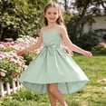 thumbnail image 1 of Amidoa Girls Summer Dresses Sleeveless A-Line Flowy Dresses Casual Midi Bow Mesh Sundress Green Size 13, 1 of 7