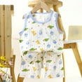 thumbnail image 1 of Amidoa Girls Summer Outfit Sets 2 Piece Graphic Cotton T-Shirt Short Sleeve Skirt Set Kids Clothing Sets Green Size 6 Months, 1 of 3