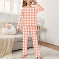 thumbnail image 1 of Amidoa Girls Summer Outfits 2 Piece Long Sleeve Cute Print Homewear Top and Pants Kids Clothing Sets Orange Size 2, 1 of 3