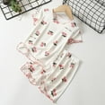 thumbnail image 1 of Amidoa Girls Summer Outfits 2 Piece Print Short Sleeve T Shirt Cute Top and Elastic Waist Casual Shorts Kids Clothing Sets White Size 6, 1 of 1