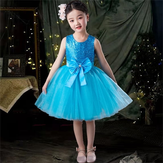 Amidoa Girls Summer Outfits 2 Piece Short Sleeve Cute Top and Pleated Skirt Kids Clothing Sets Blue Size 12