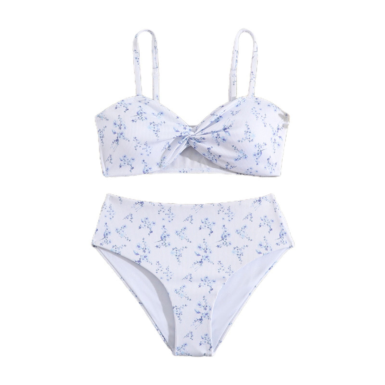 Amidoa Girls Swimsuit Bathing Suit Floral Print Summer Two Piece ...