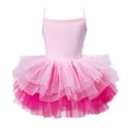 thumbnail image 1 of Amidoa Girls Tutu Dresses Dresses Sequins Strap Crewneck Tulle Sundress Ballet Dance Mesh Performance Skirt Summer Dress Pink,2-3Years, 1 of 4