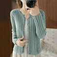 thumbnail image 1 of Amidoa Green Sweaters for Women 2025 Cardigan Long Sleeve Button up Knit Light Cardigans Womens Sweaters Cardigan XL, 1 of 3