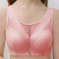 thumbnail image 1 of Amidoa Heavy Breast Bras for Older Women Lace Full Coverage Pink Push-up Brasiers Women Lingerie 44, 1 of 5