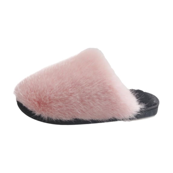 Amidoa House Slipper Womens Indoor Furry Pink Bedroom Cute Winter Memory Foam Slippers Flip Flops Women 36