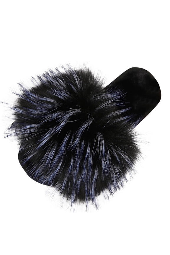 House Women Slippers Indoor Fuzzy Black Cute Comfortable Open Toe Fashion Slides Womens Clog 36