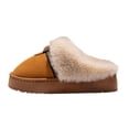 thumbnail image 1 of Amidoa House Women's Slippers Fuzzy Yellow Outdoor Fleece Lined Slip on Winter Buckle Slippers Shoes Women 38, 1 of 9