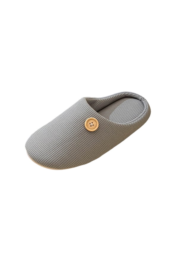 House Womens Slipper Indoor Casual Gray Memory Foam Bedroom Striped Valentines Shoes Slides for Women 44