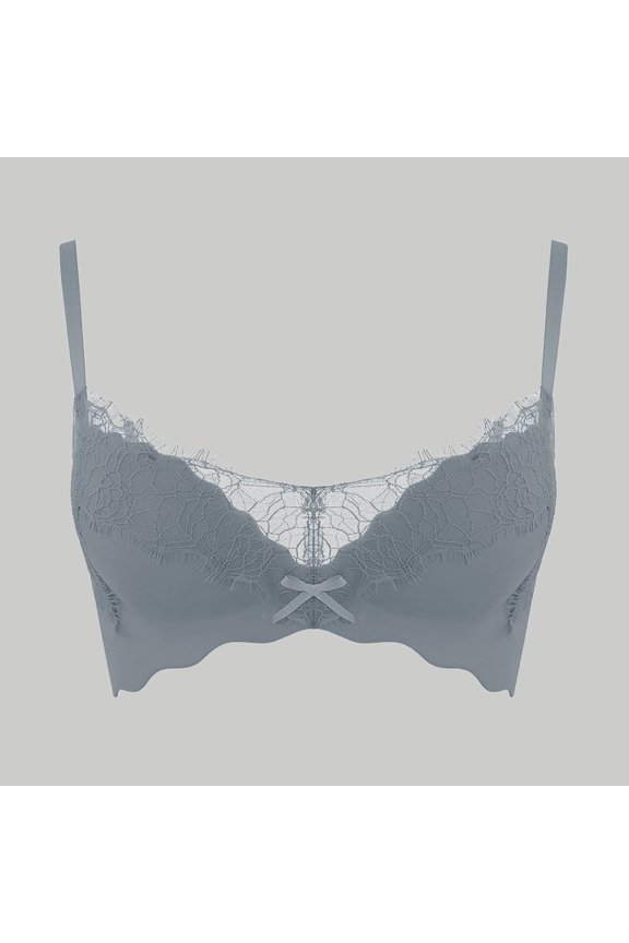 Lace Bras for Older Women Blue Push-up Cheeky Solid Lift Lingeries Brasiers Women XL