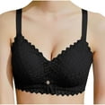 thumbnail image 1 of Amidoa Lace Bras for Women Full-Figure Push-up Black Embroidered Bra Women's Lingerie 34/75, 1 of 6