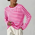 thumbnail image 1 of Amidoa Lightweight Sweaters for Women 2025 Long Sleeve Pink Striped Soft Casual Sweaters Womens Sweaters Cardigan L, 1 of 4