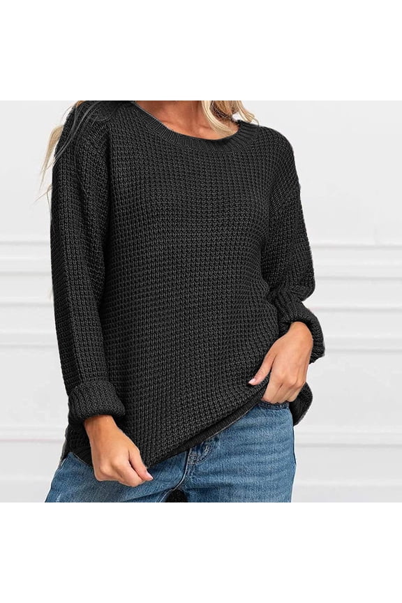 Long Sleeve Womens Sweaters Crochet Plus Size Black Solid Cutout Lightweight Sweaters Womens Sweaters Cardigan L