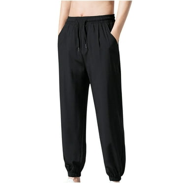 Amidoa Men Casual Jogger Pants Elastic Waist Drawstring Solid Running Sweatpants Pants for Men under $10 L