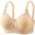 thumbnail image 1 of Amidoa Nursing Women Bras Full Coverage Large Bust Push up Beige No Underwire Lifting Everyday Bras L, 1 of 8