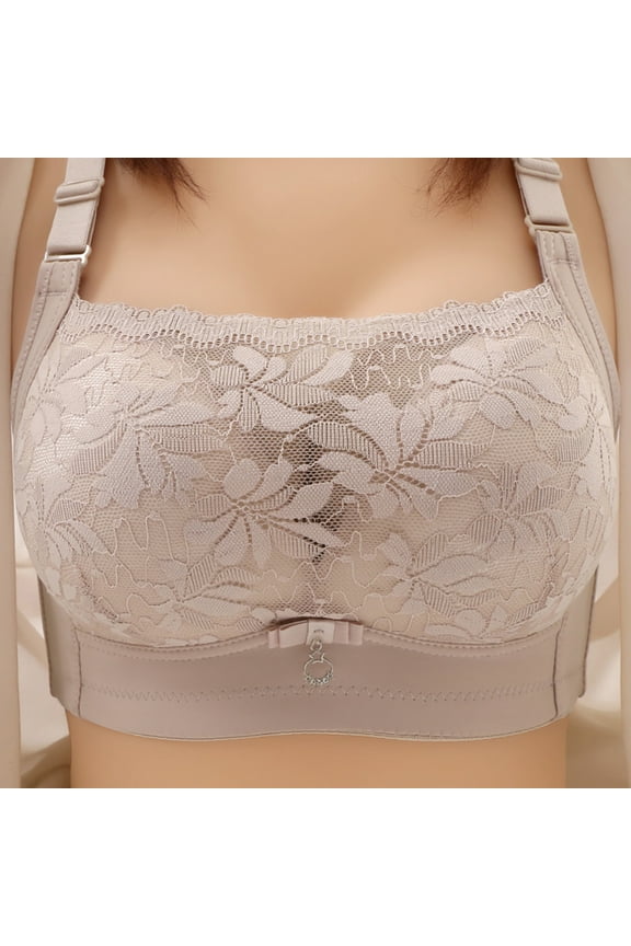 Plus Size Womens Bras Large Bust Wireless Lace Bra Womens Lingerie Plus Size XXL