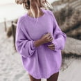 thumbnail image 1 of Amidoa Pullover Womens Sweaters and Cardigans Long Sleeve Purple Oversized Long Cozy Sweaters Women's Cardigans M, 1 of 6