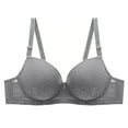 thumbnail image 1 of Amidoa Push-up Bras for Older Women Beauty Back Silver Underwire Solid Bra Brasieres for Womens XL, 1 of 4