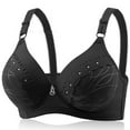 thumbnail image 1 of Amidoa Push-up Bras for Older Women Black No Underwire Full-Figure Lace Large Bust Bra Women Lingerie 42, 1 of 3