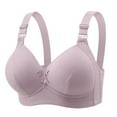 thumbnail image 1 of Amidoa Push-up Bras for Older Women Purple Wire-Free Heavy Breast High Impact Bra Lingerie for Women 38, 1 of 3