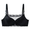 thumbnail image 1 of Amidoa Push-up Bras for Women Lace Underwire Black Pullover Bandeau Women Lingerie L, 1 of 2